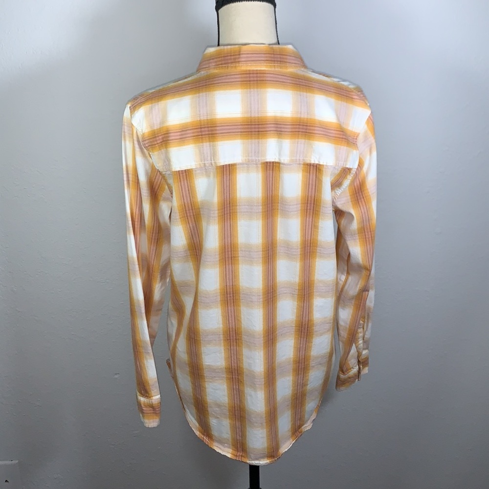 Universal Thread Button Down Yellow White Plaid S… - image 5